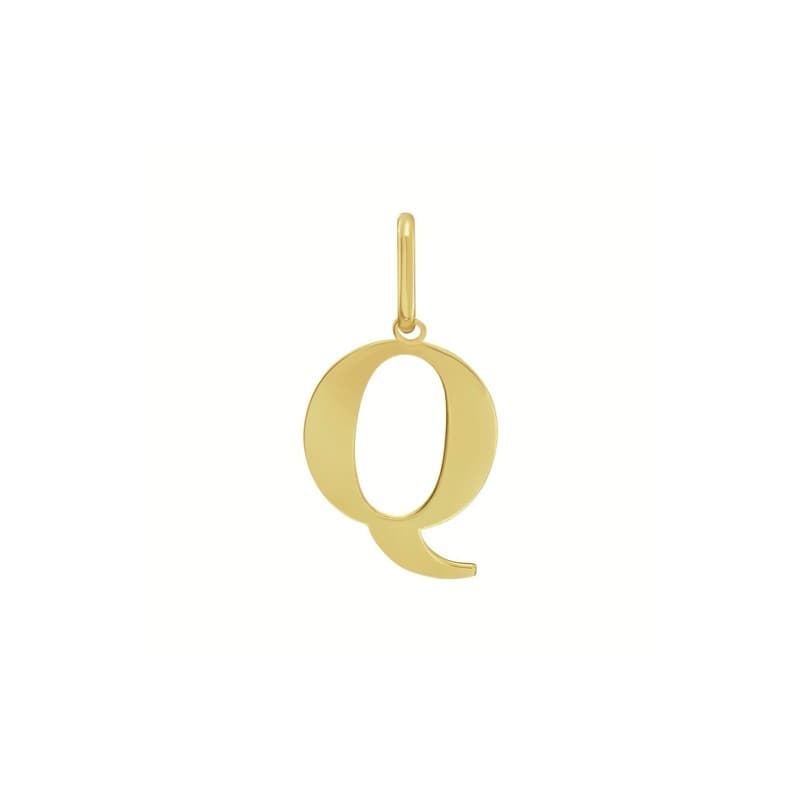 Dije Inicial «Q», Oro Amarillo 14K