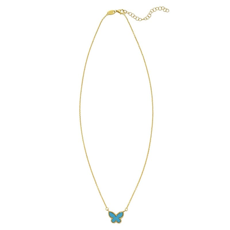 Collar Mariposa, Oro Amarillo 14K