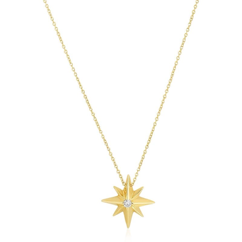 Collar Celeste, Oro Amarillo 14K