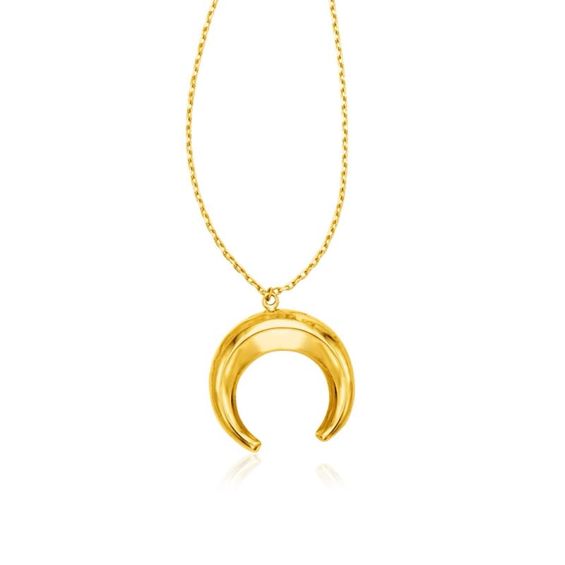 Celestial Pendant Necklace, 14K Yellow Gold