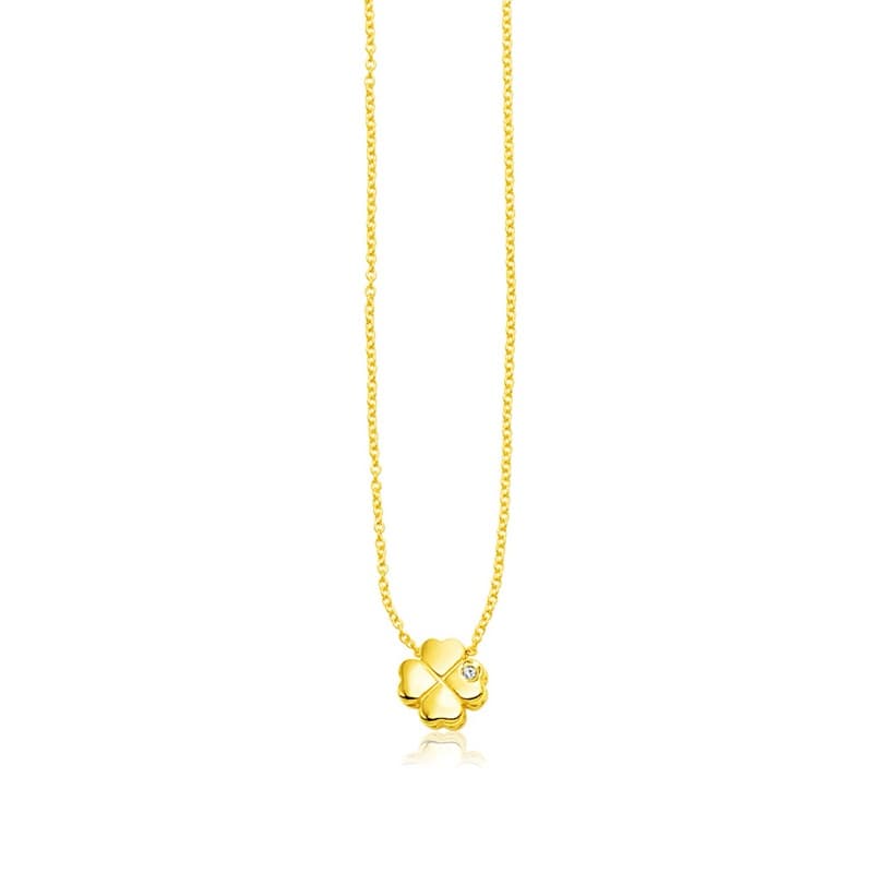Lucky Charm Pendant Necklace, 14K Yellow Gold
