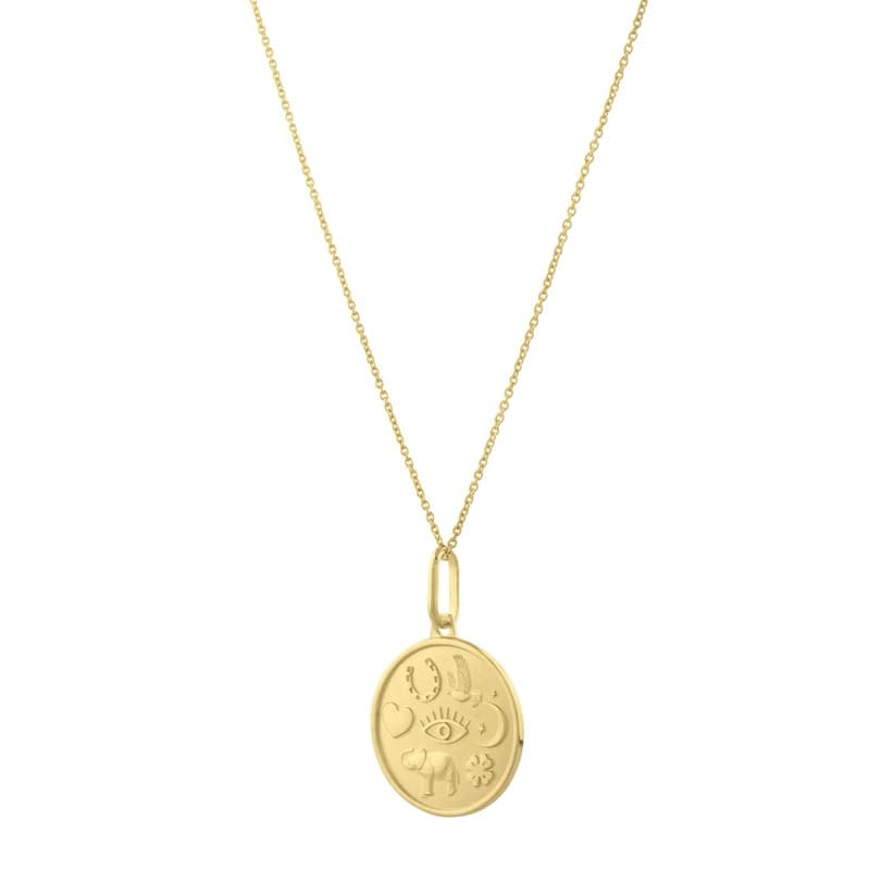 Lucky Charm Pendant Necklace, 14K Yellow Gold
