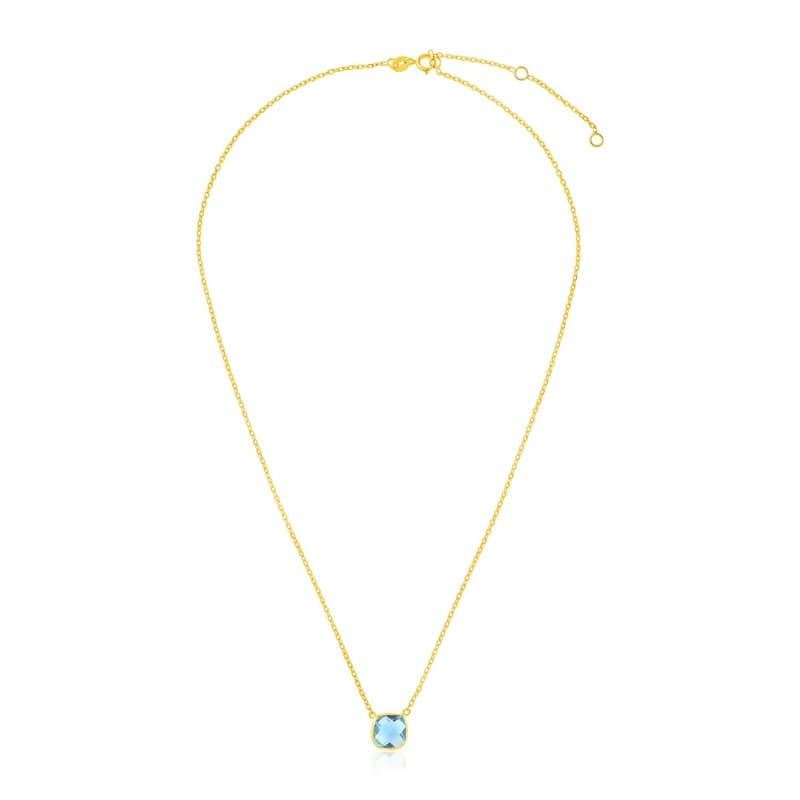 Collar Piedra Natalicia, Oro Amarillo 14K