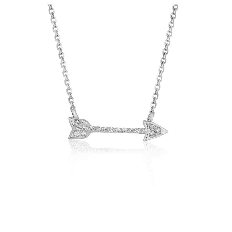 Symbol Pendant Necklace, 14K White Gold