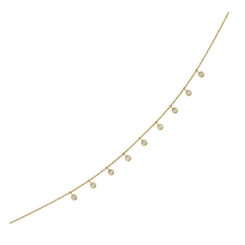 Diamond Pendant Necklace, 14K Yellow Gold