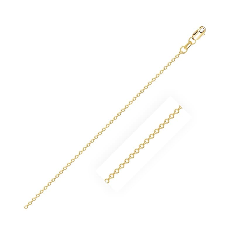 Cable Chain 0.87 mm, 10K Yellow Gold