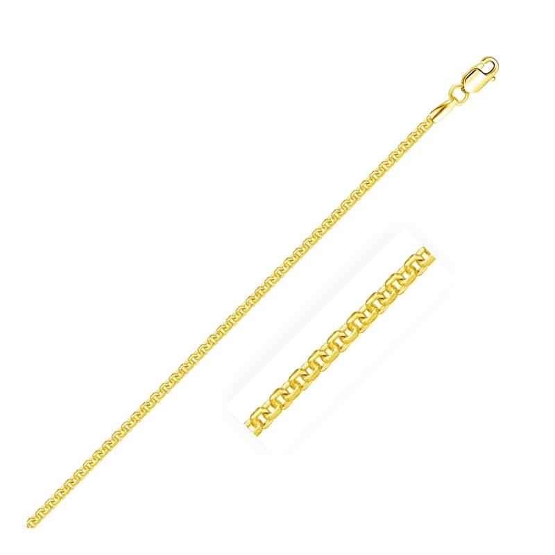 Box Chain 1.8 mm, 14K Yellow Gold