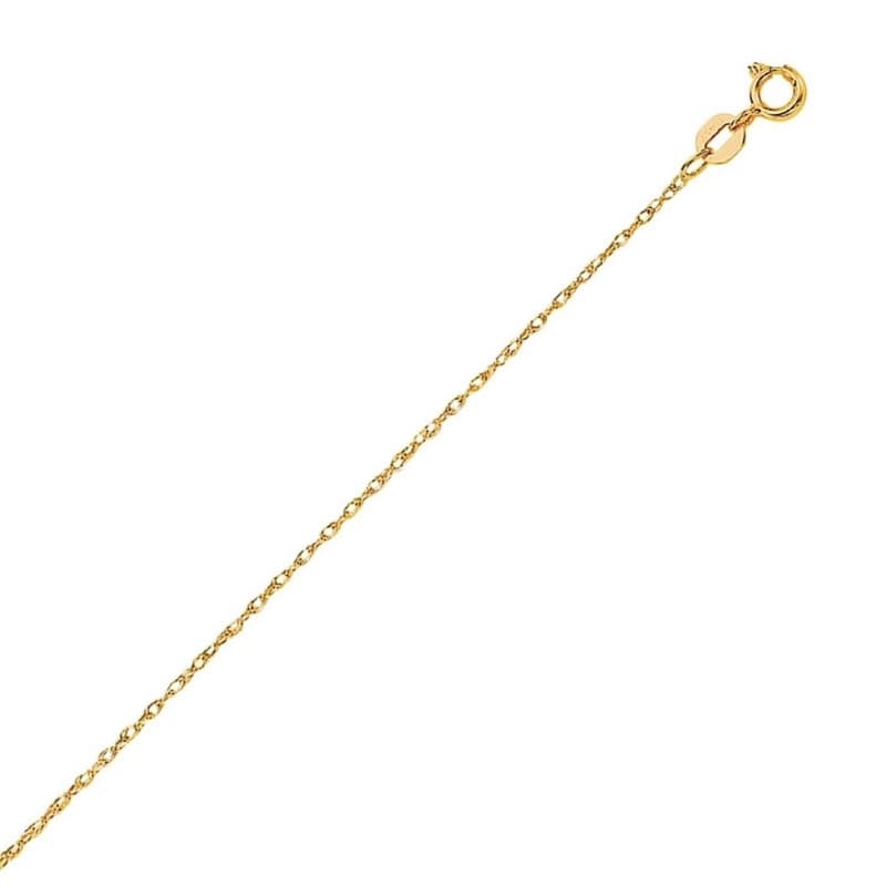 Rope Chain 0.85 mm, 14K Yellow Gold