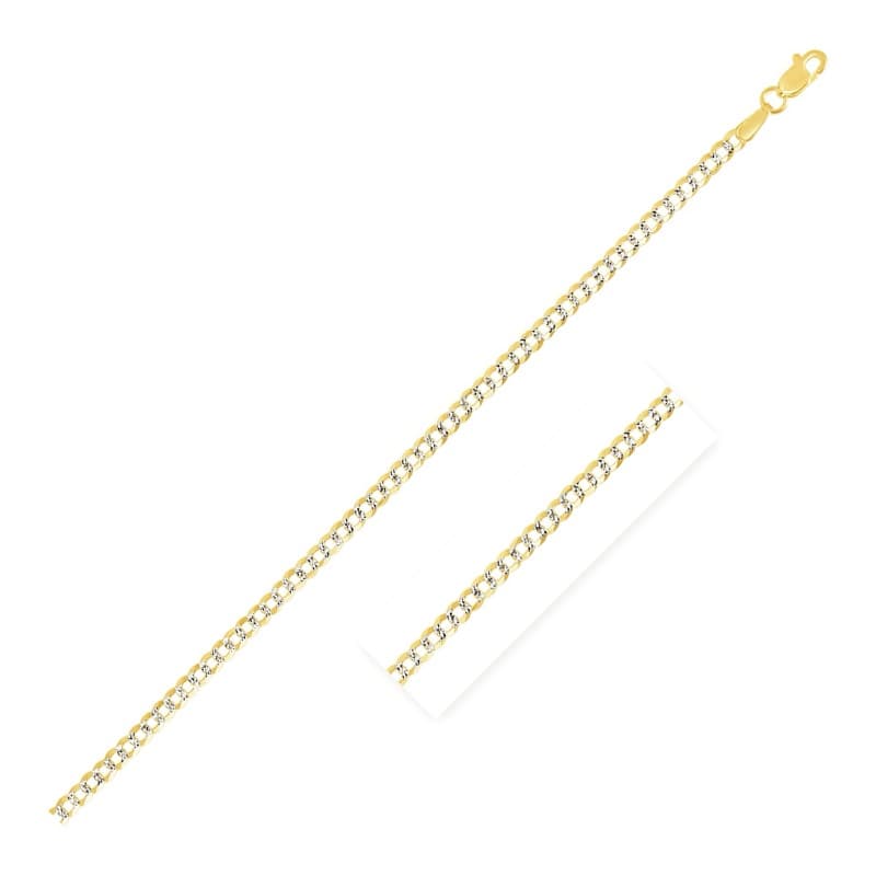 Curb Chain 2.60 mm, 14K Two-Tone Gold