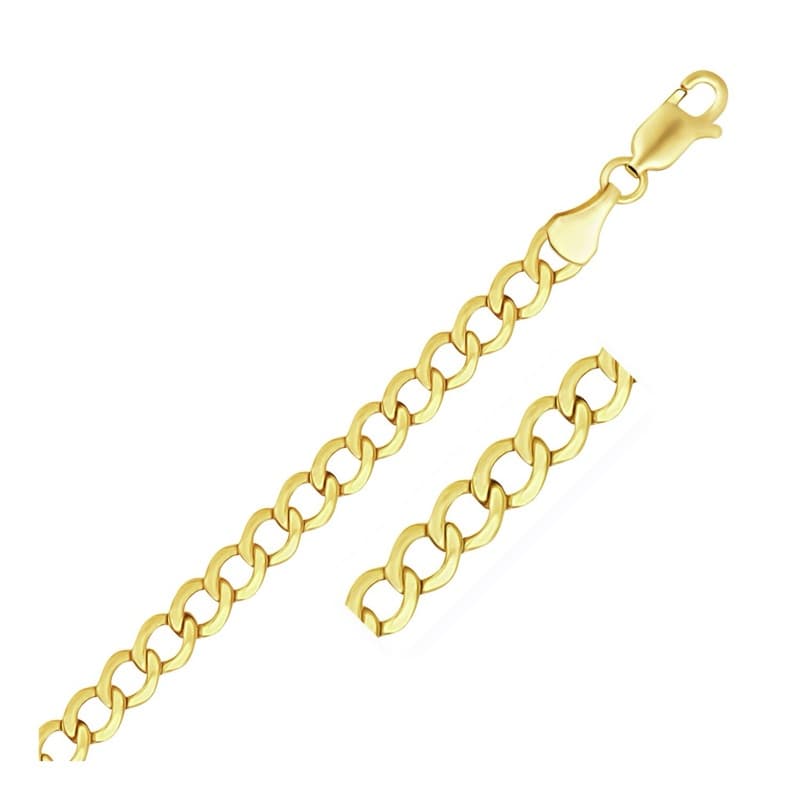 Curb Chain 5.30 mm, 10K Yellow Gold