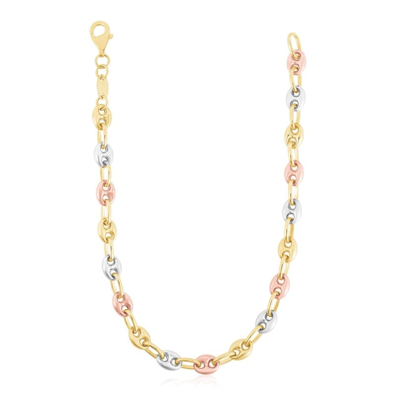 Mariner Chain 4.90 mm, 14K Tri-Color Gold