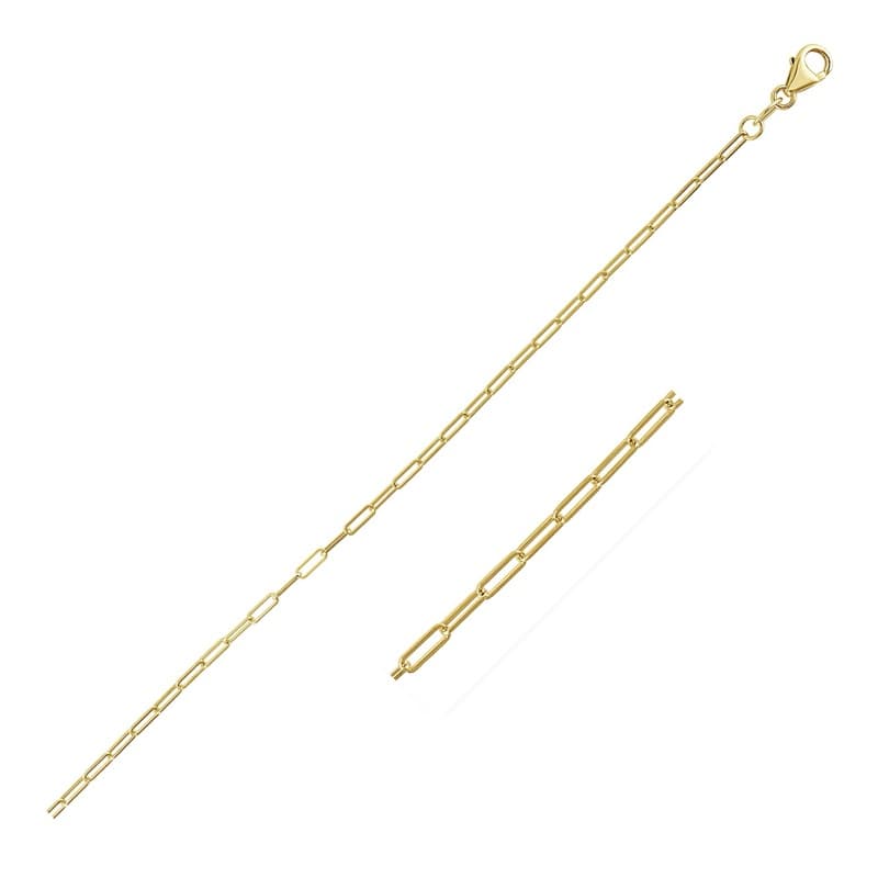 Paperclip Chain 1.50 mm, 14K Yellow Gold