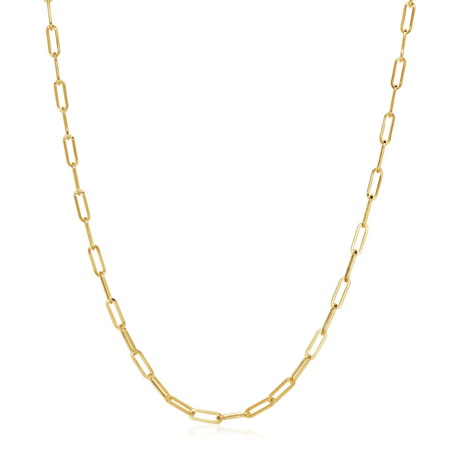 Paperclip Chain 3.20 mm, 14K Yellow Gold