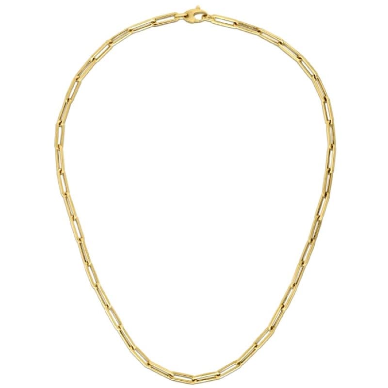 Paperclip Chain 4.20 mm, 14K Yellow Gold