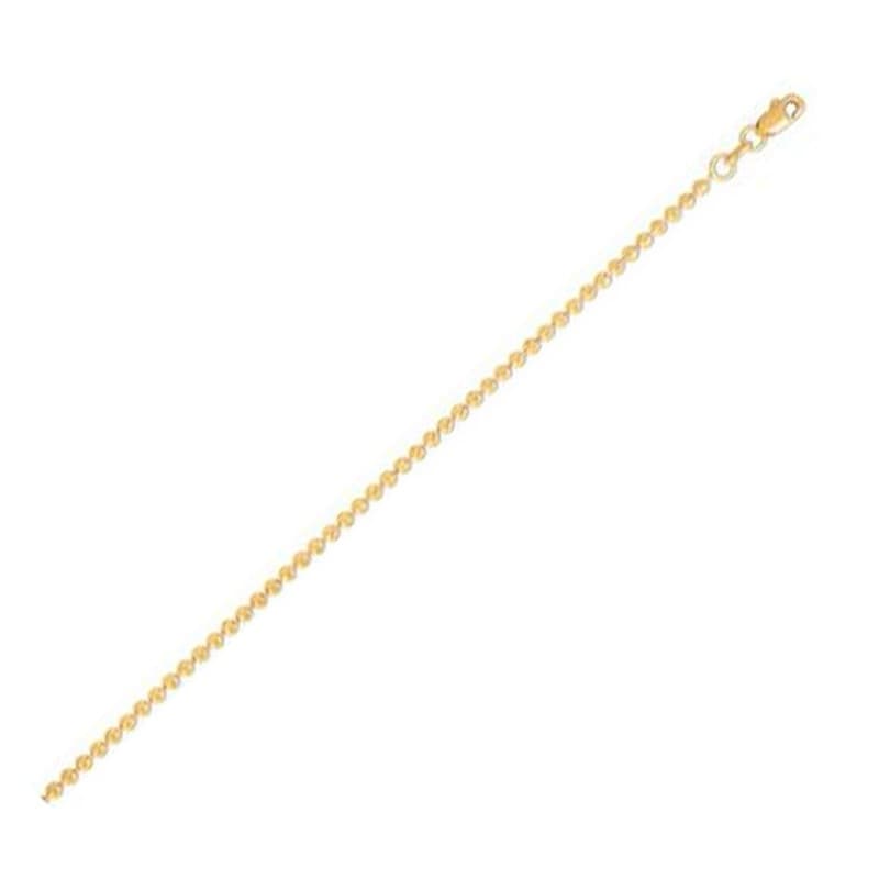 Bead Chain 2.00 mm, 14K Yellow Gold