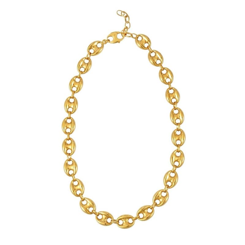 Cadena Mariner 12 mm, Oro Amarillo 14K