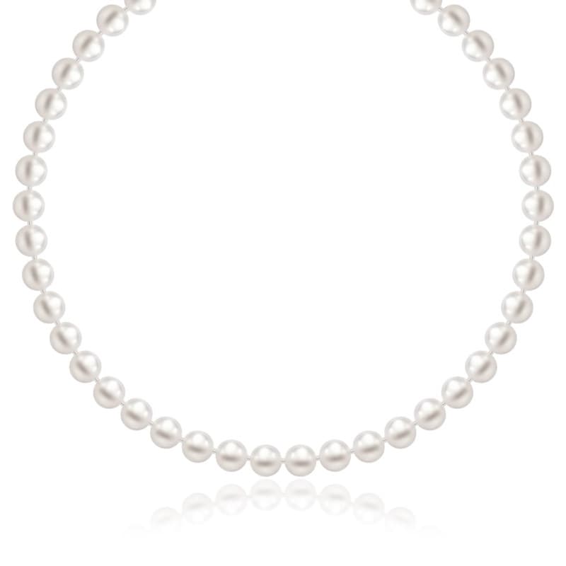 Pearl Necklace 6.0 mm, 14K Yellow Gold