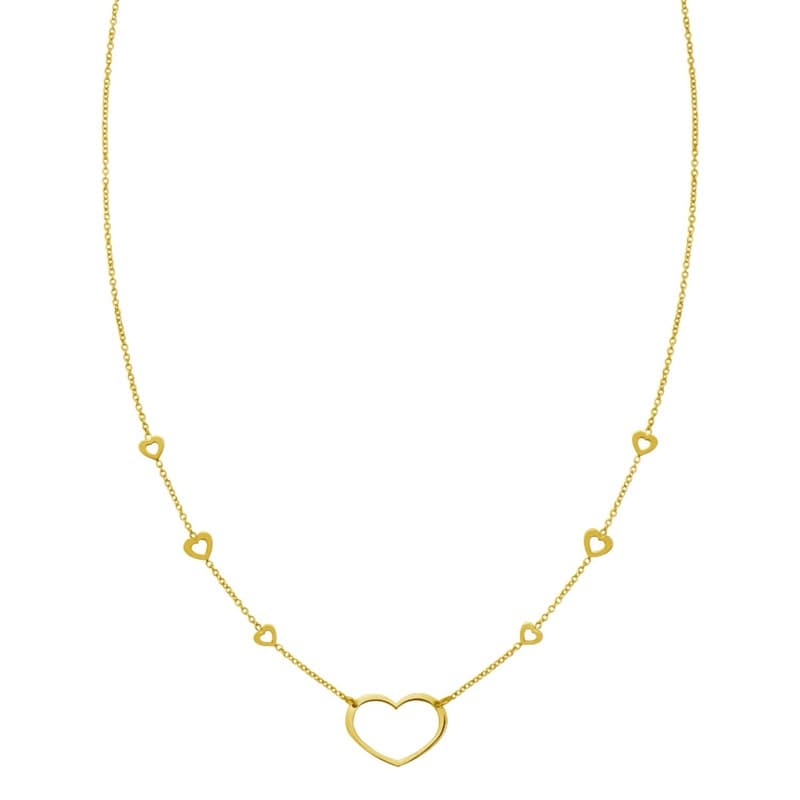 Station Necklace, 14K Yellow Gold