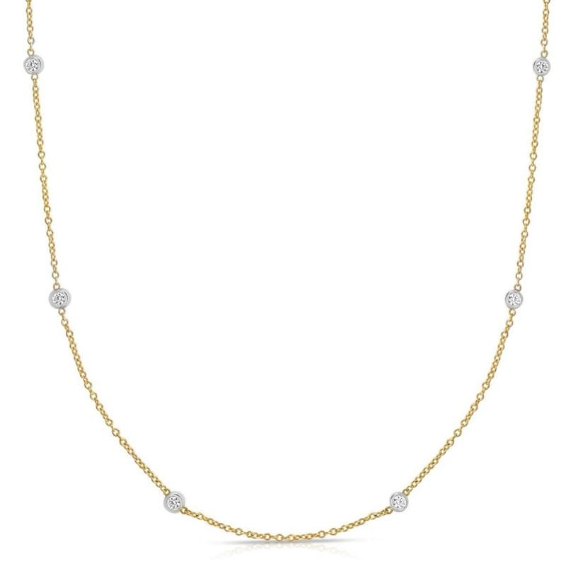 Station Necklace, 14K Yellow Gold