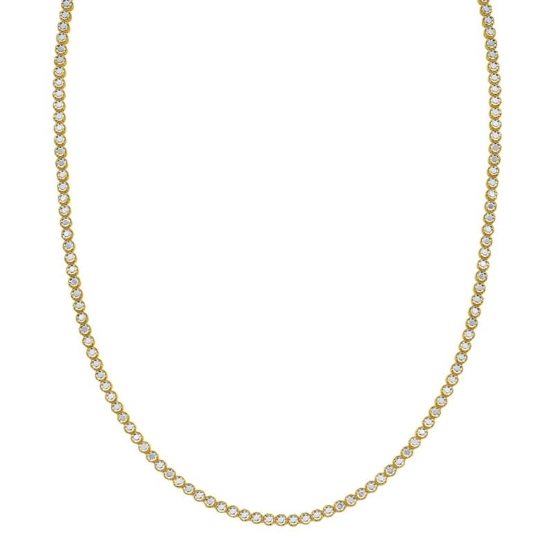 Tennis Necklace 2.40 mm, 14K Two-Tone Gold