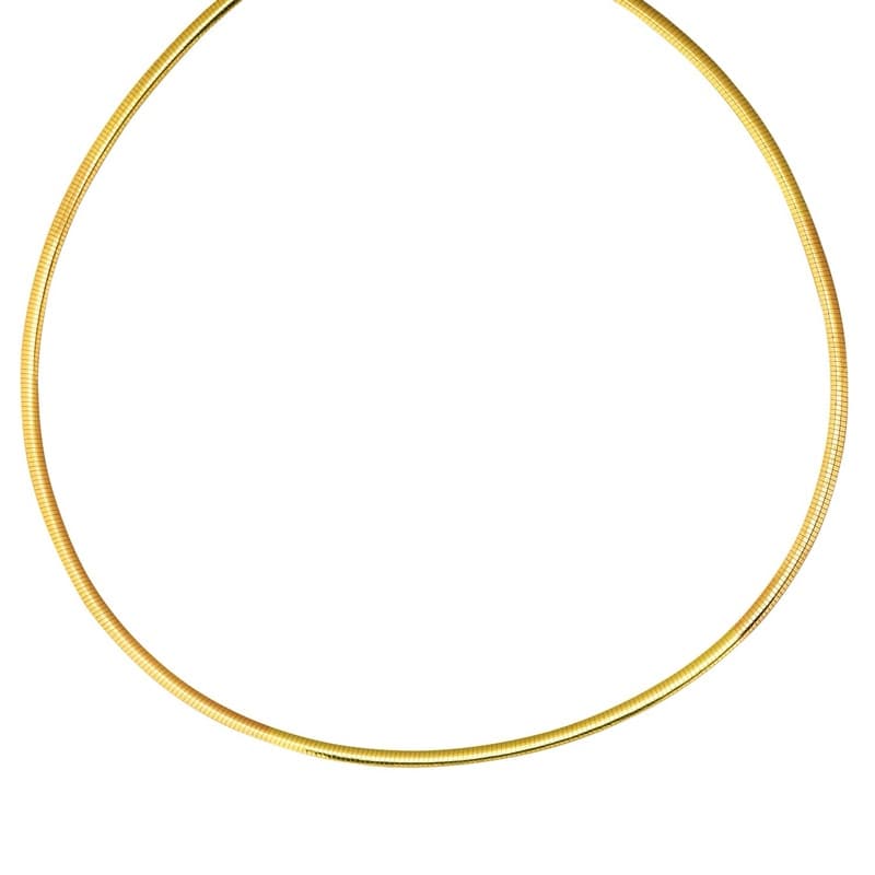 Collar Omega Reversible 3.00 mm, Oro 14K y Plata de Ley 925