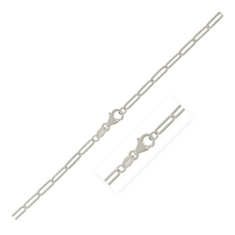 Cadena Paperclip 2.50 mm, Plata de Ley 925
