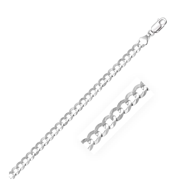 Cadena Barbada 4.70 mm, Plata de Ley 925