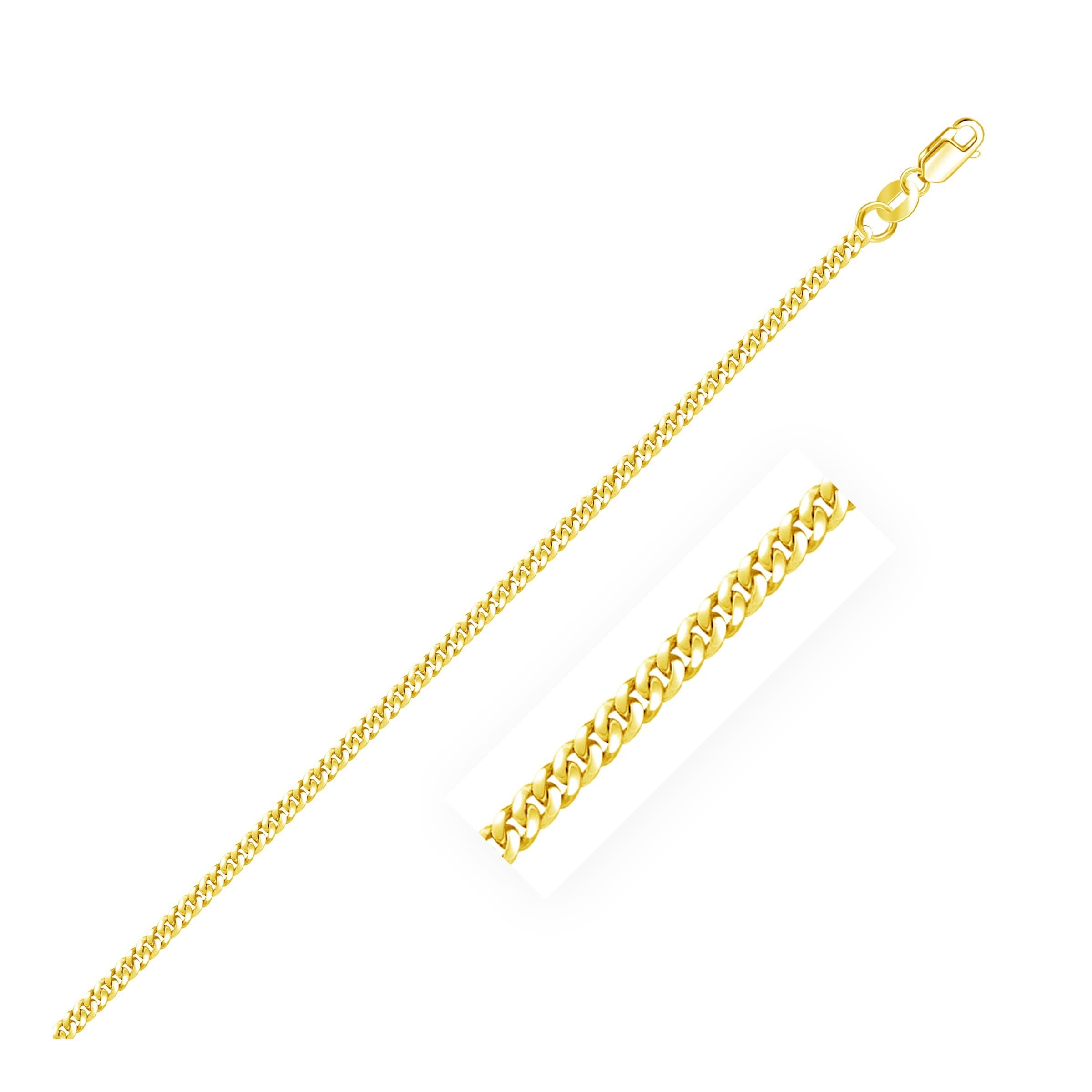 Cadena Gourmette 2.20 mm, Oro Amarillo 18K