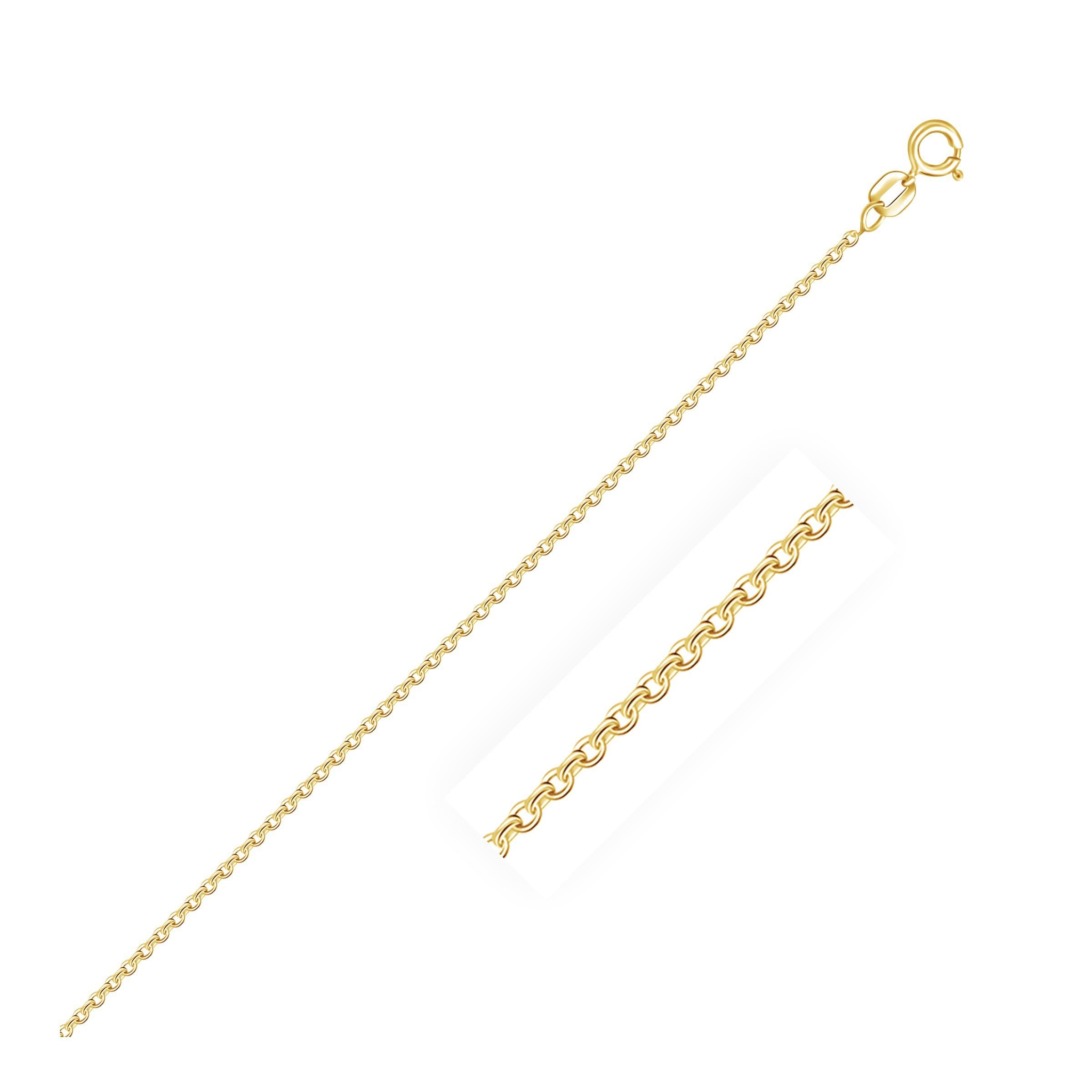 Diamond-Cut Cable Chain 1.10 mm, 18K Yellow Gold