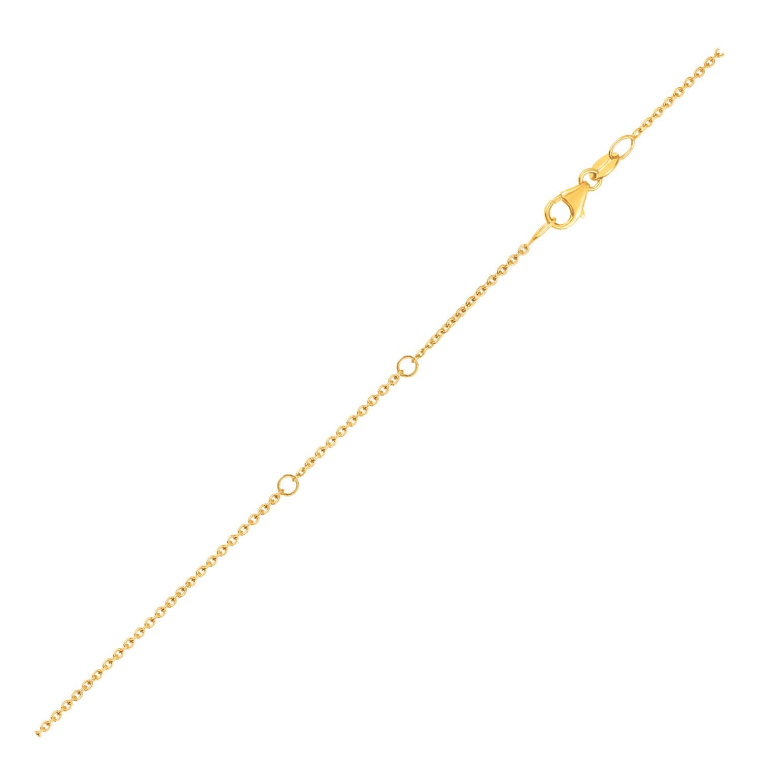 Cadena Cable Doble Extensible 1.10 mm, Oro Amarillo 18K