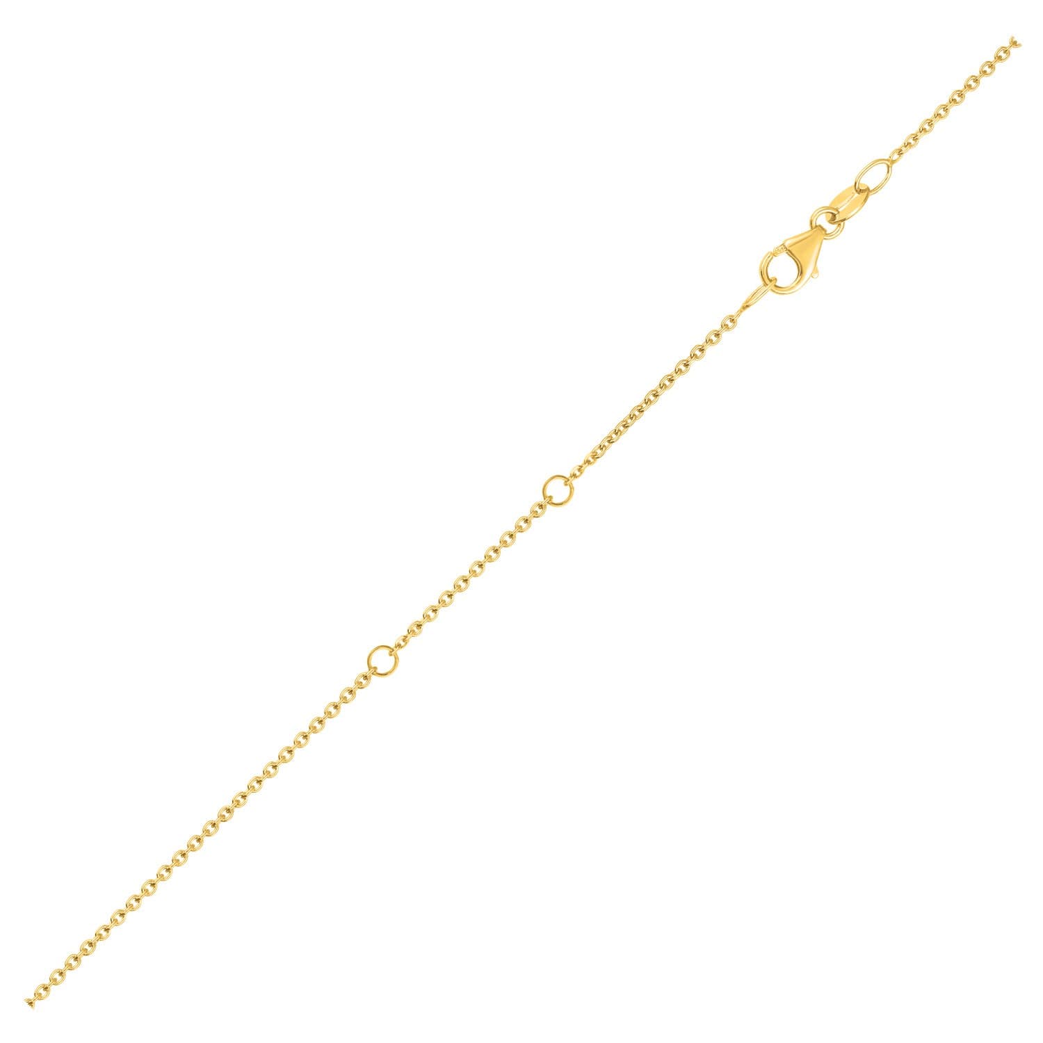 Double Extendable Cable Chain 1.30 mm, 18K Yellow Gold