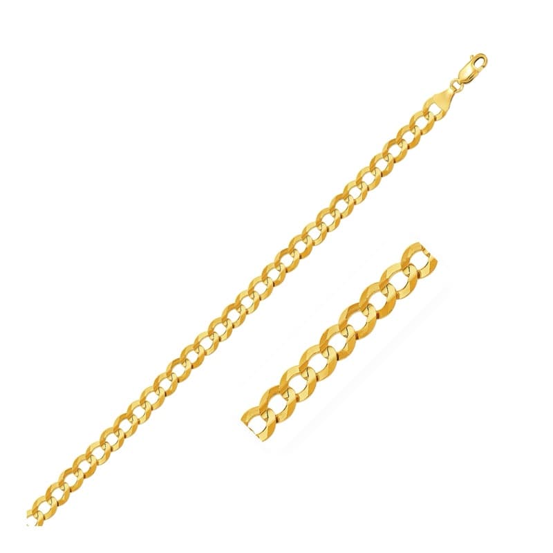 Cuban Bracelet, 14K Yellow Gold