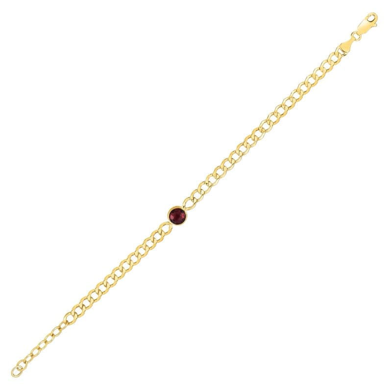 Cuban Bracelet, 14K Yellow Gold