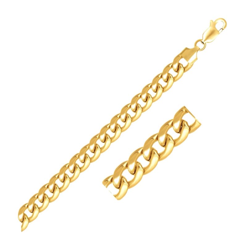 Cuban Bracelet, 10K Yellow Gold