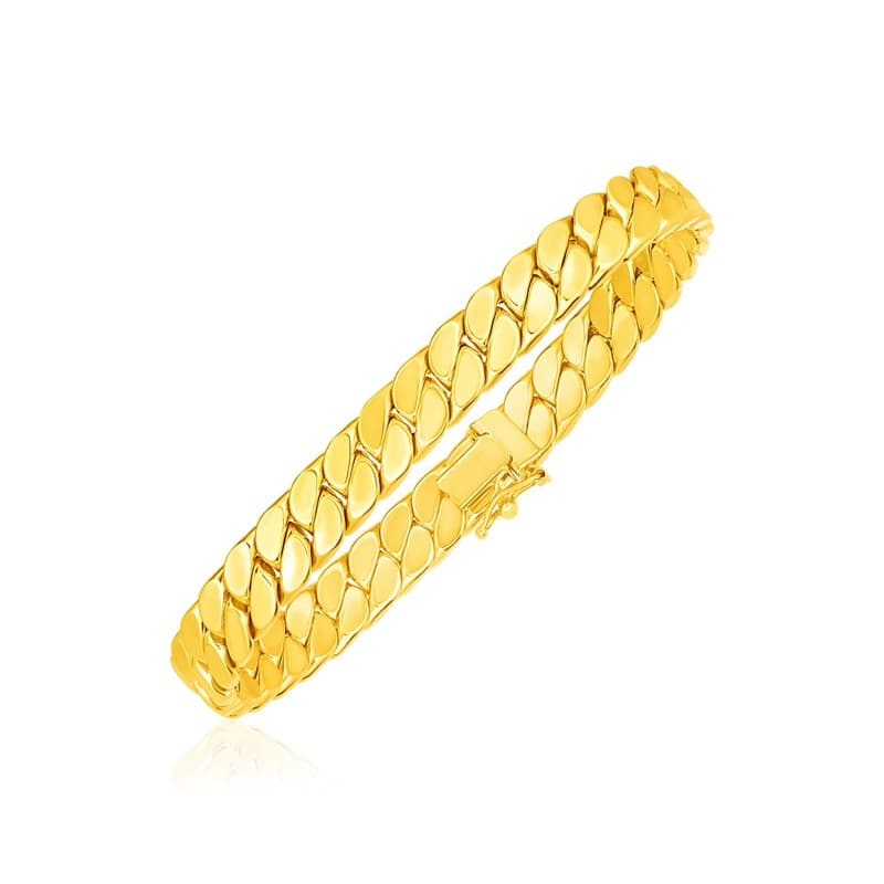 Cuban Bracelet, 14K Yellow Gold