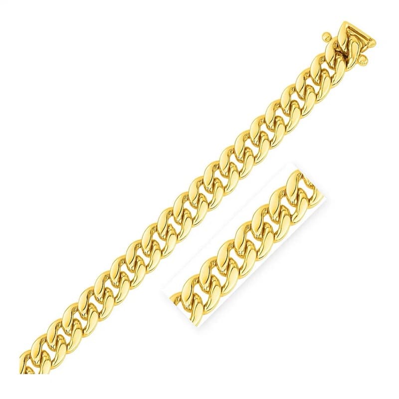 Cuban Bracelet, 14K Yellow Gold