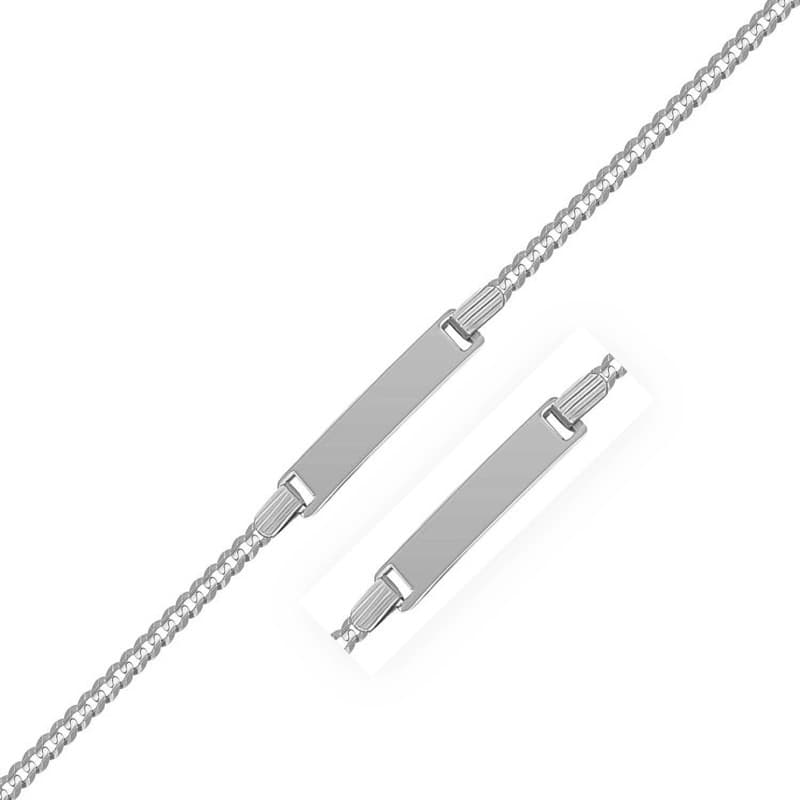 ID Bracelet, 14K White Gold