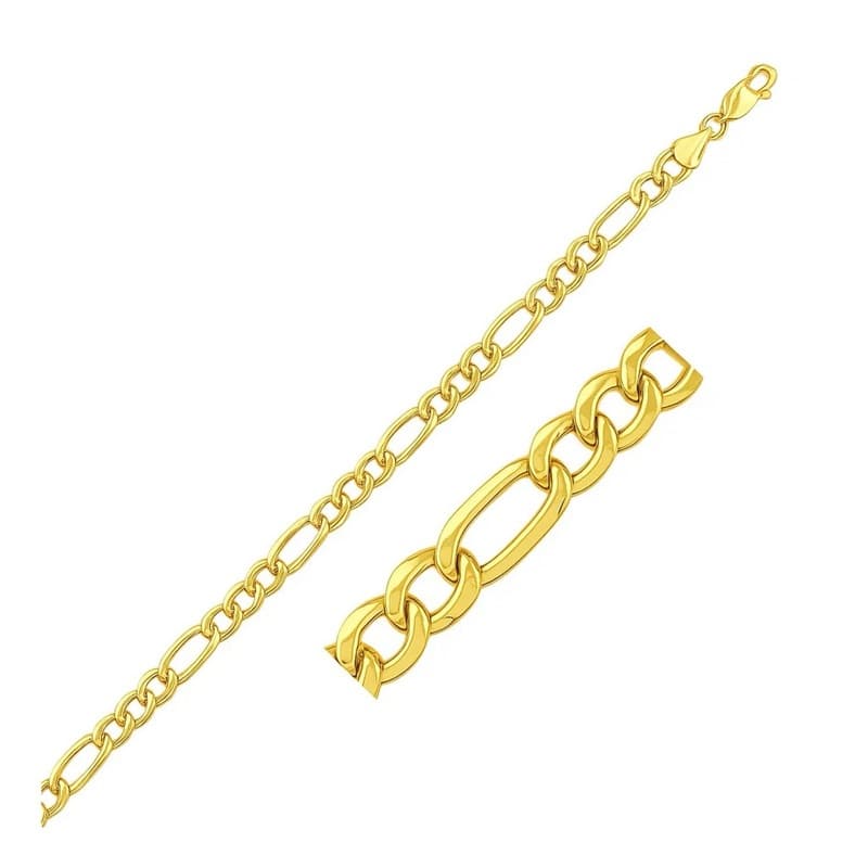 Pulsera Figaro, Oro Amarillo 14K