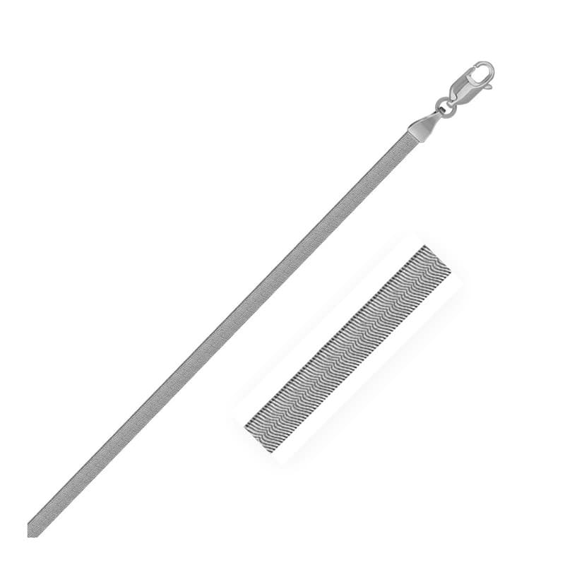 Pulsera Herringbone, Oro Blanco 14K