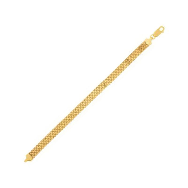 Herringbone Bracelet, 14K Yellow Gold