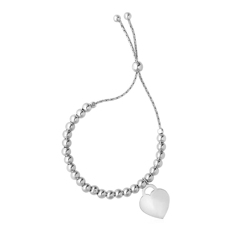 Pulsera Corazón, Plata de Ley 925