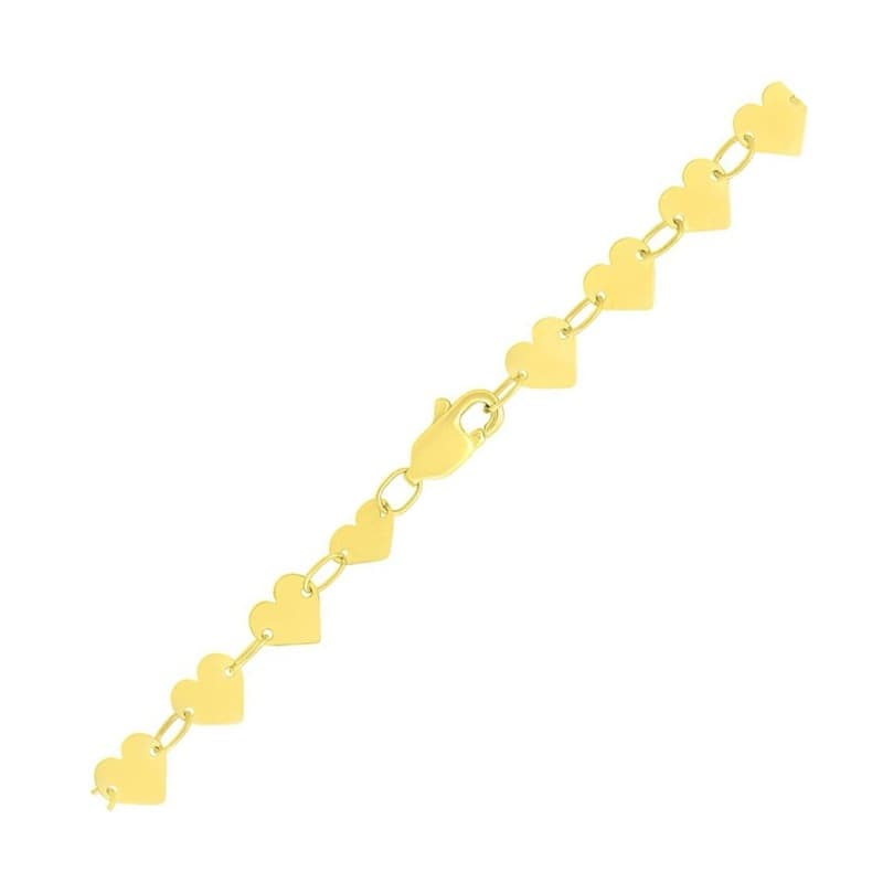 Pulsera Corazón, Oro Amarillo 10K