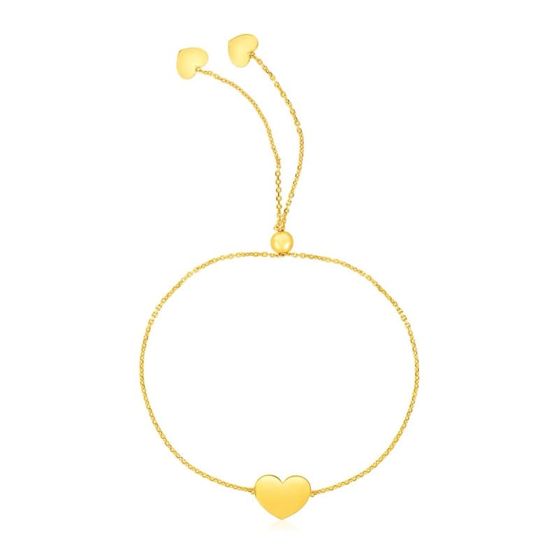 Pulsera Corazón, Oro Amarillo 14K