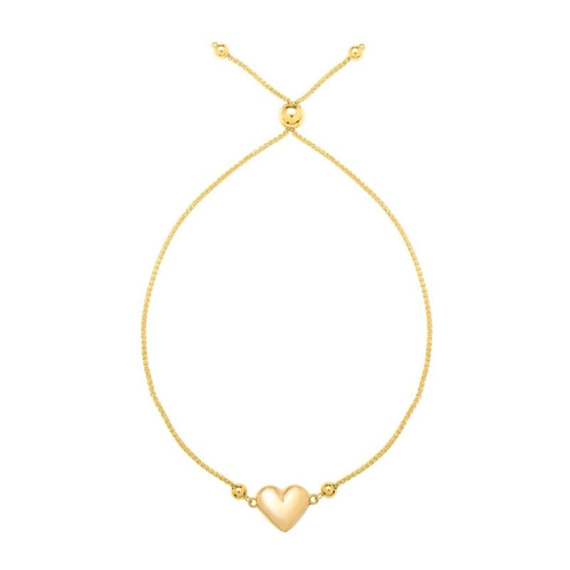 Pulsera Corazón, Oro Amarillo 14K