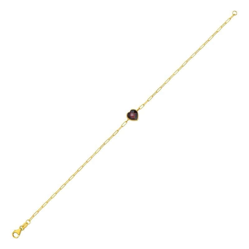 Heart Bracelet, 14K Yellow Gold