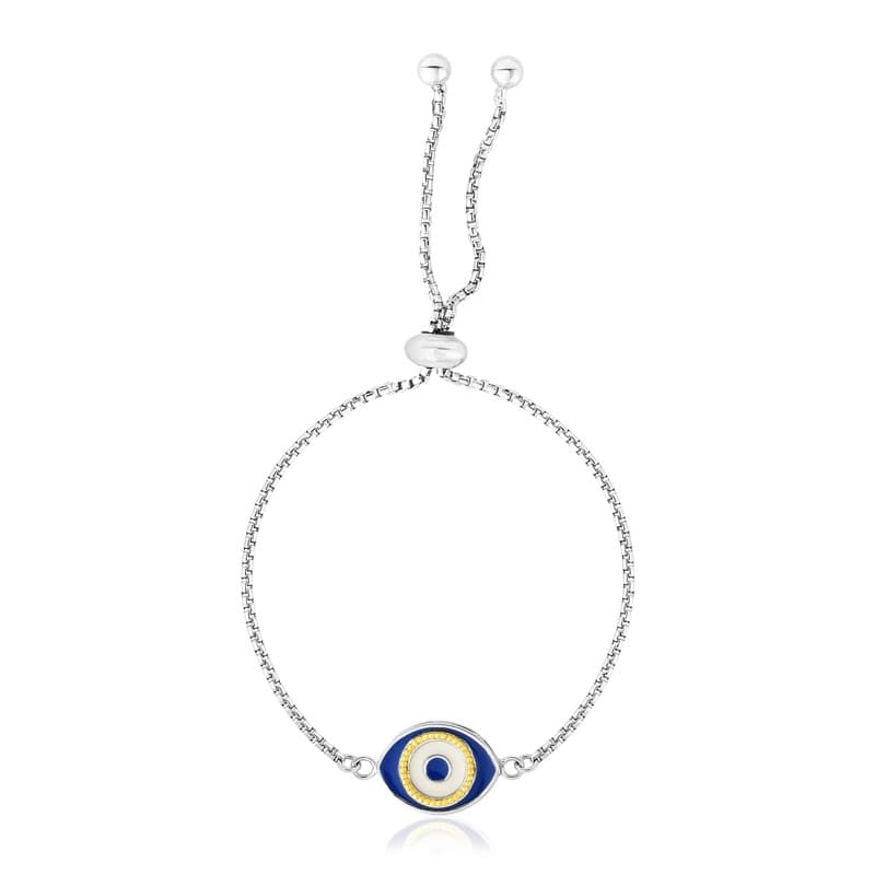 Evil Eye Bracelet, Sterling Silver