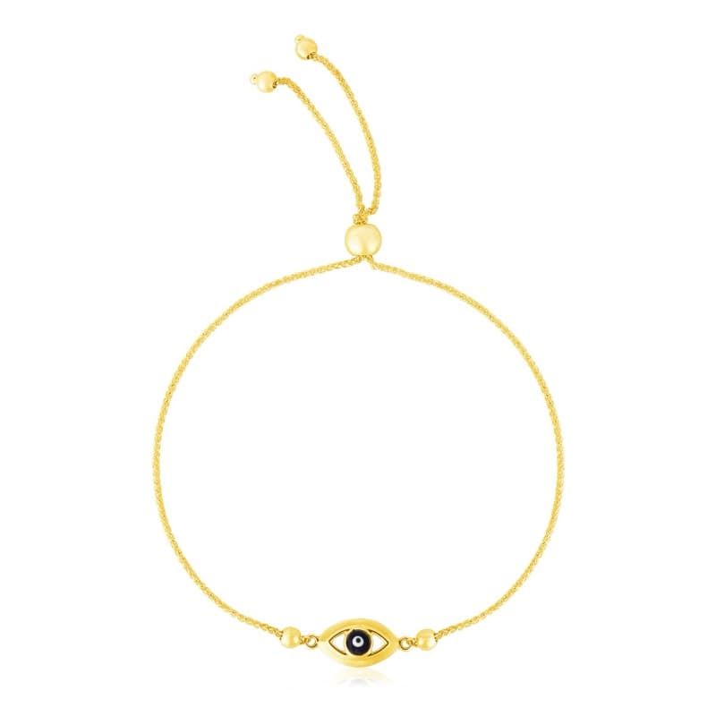 Pulsera Ojo Turco, Oro Amarillo 14K