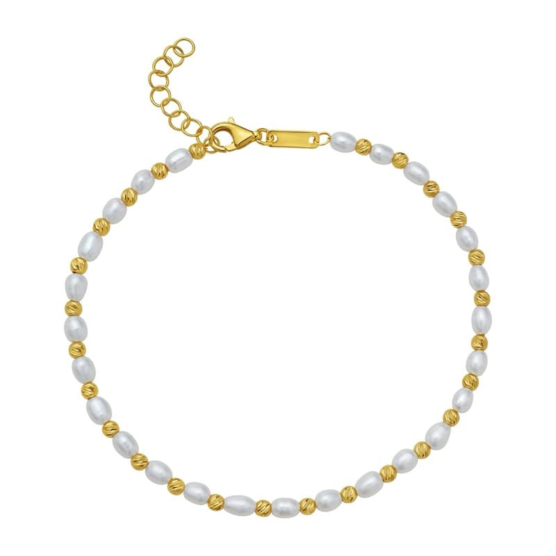 Pearl Bracelet, 14K Yellow Gold
