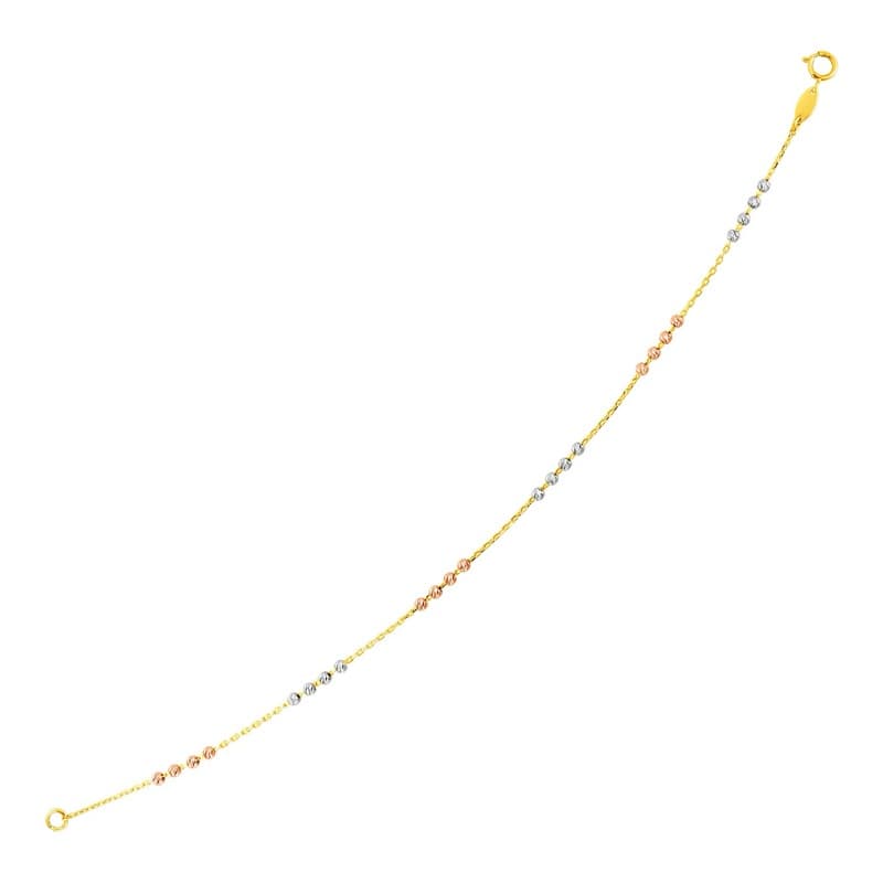 Fancy Bracelet, 14K Tri-Color Gold