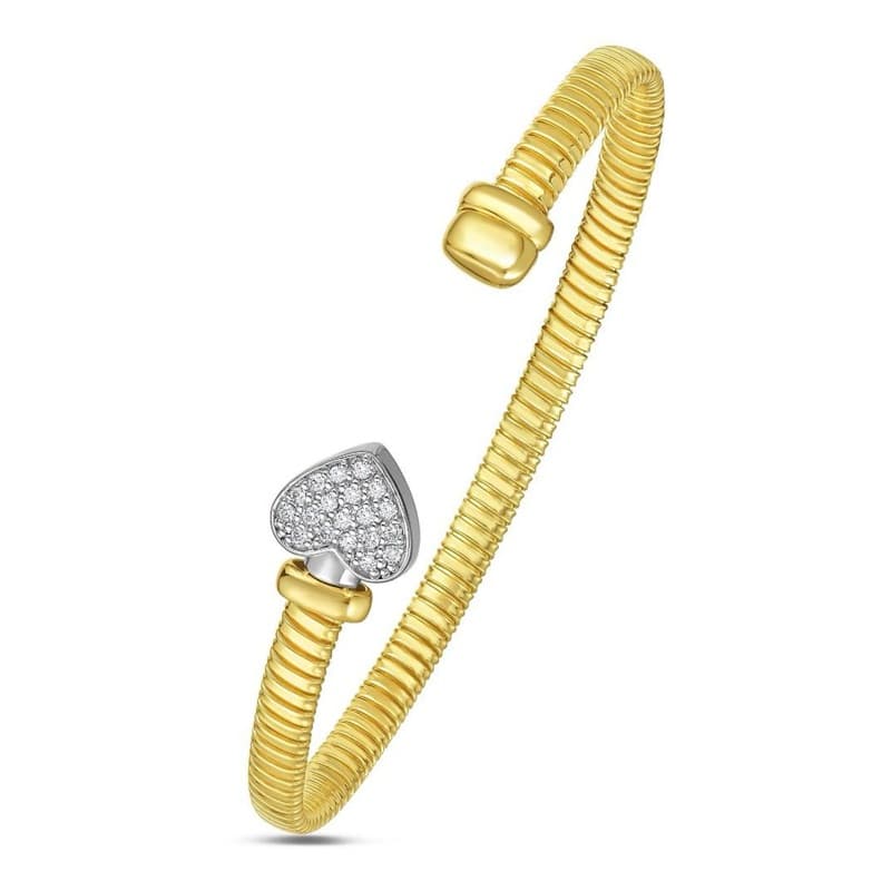 Brazalete Abierto, Oro Dos Tonos 14K